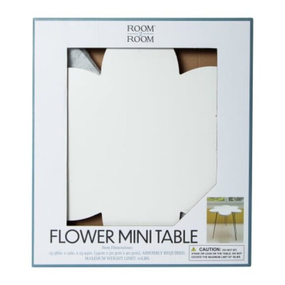 Flower Mini Table 13.38in X 12in New in box - Picture 3 of 3